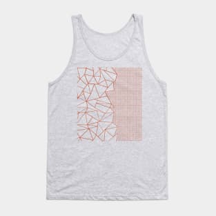 Abstract Outline Grid New Rust Tank Top